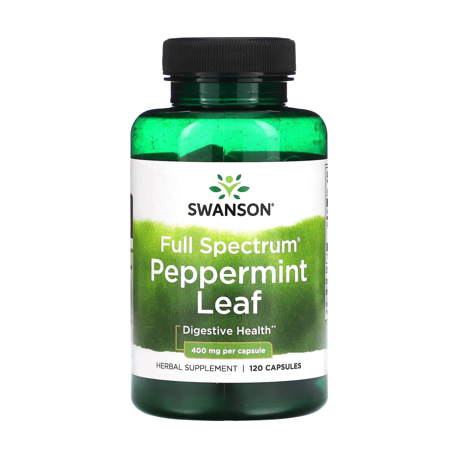 Листя перцевої м'яти Swanson Full Spectrum Peppermint Leaf 400 мг, 120 капсул